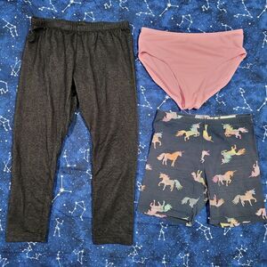 Wonder Nation size L (10-12) plus pant short bathing suit bottoms 3 piece bundle